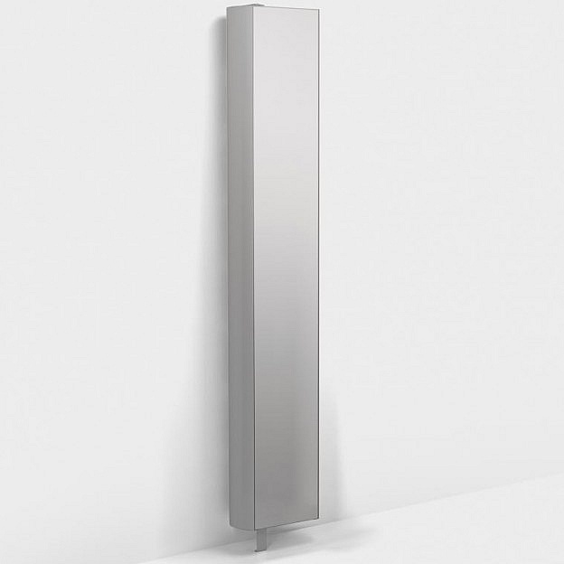 Drehregal mit Spiegel, weiß, 35 cm