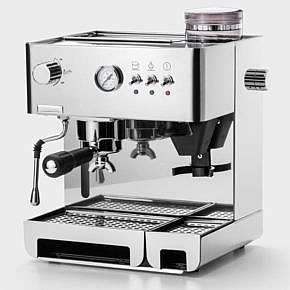 Espressomaschine mit Kegelmahlwerk, Edelstahl