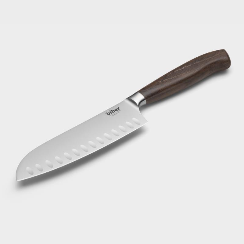 Santoku mit Kullenschliff ::Japanische Messer