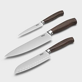 Messerset 3-teilig ( Set bestehend aus Universalmesser klein 12 cm, Santoku 18 cm und Kochmesser 21 cm)